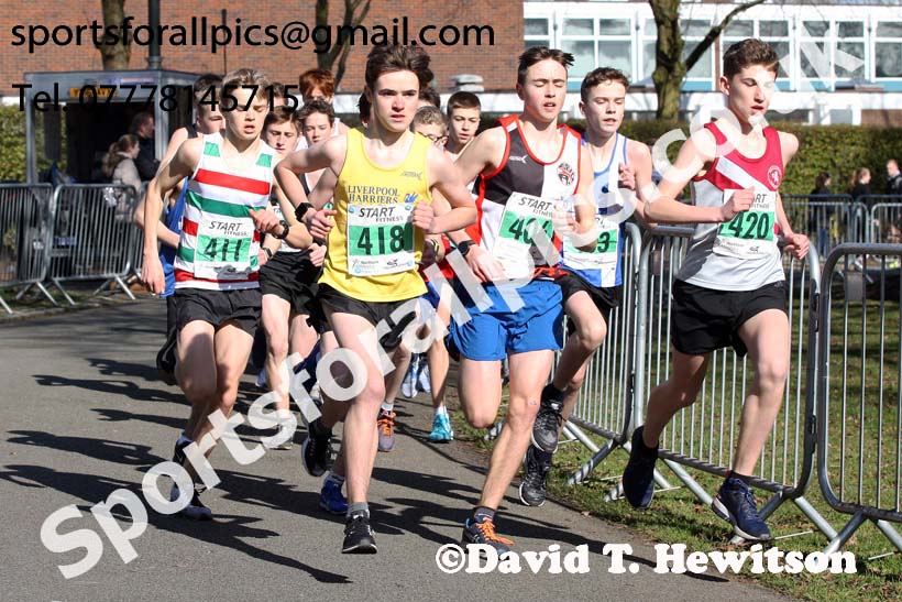 Boys under-15s Northern Athletics 5k Champs., Birkenhead Park. Photo: David T. Hewitson/Sports for All Pics